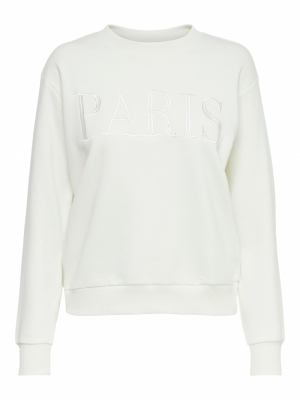 JDYPARIS LIFE L-S SWEAT JRS R Cloud Dancer/PA