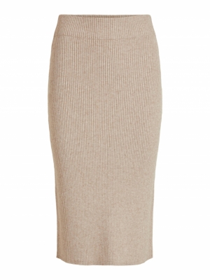 VIRIL PENCIL HW KNIT SKIRT - F Natural Melange