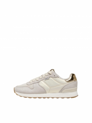 ONLSAHEL-4 METALLIC SNEAKER Beige