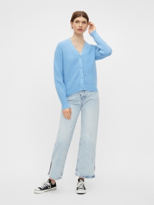 PCKAMILLIA LS KNIT CARDIGAN D2 Little Boy Blue