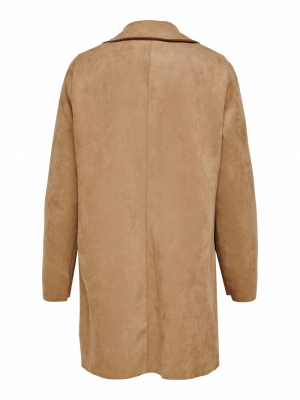 ONLJOLINE FAUX SUEDE COAT CC O Toasted Coconut