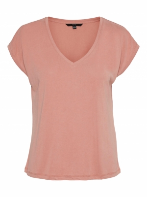 VMFILLI SS V-NECK TEE GA NOOS Old Rose