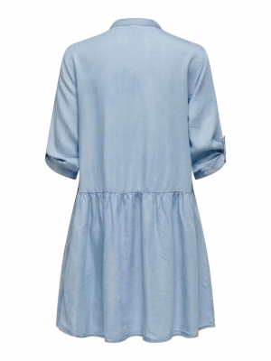 JDYOLIVIA LIFE 3-4 SHORT DRESS Light Blue Deni