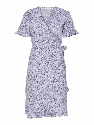 ONLOLIVIA S-S WRAP DRESS WVN N Chinese Violet/