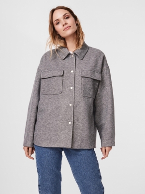 VMVERODONAVITA SHORT JACKET GA Light Grey Mela