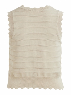 OBJSAVA KNIT TANK 114 Sandshell