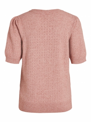 VIRIL PUFF 2-4 KNIT TOP - FAV Old Rose/MELANG