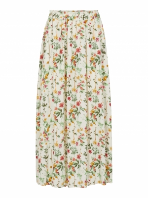 OBJLORENA LONG SKIRT NOOS Sandshell/ALBA