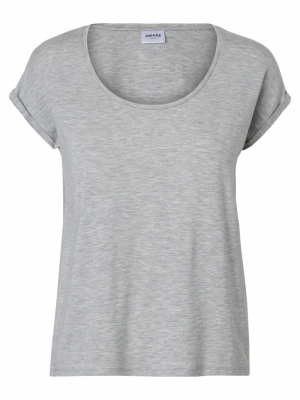 VMCINA SS U-NECK VMA Light Grey Mela