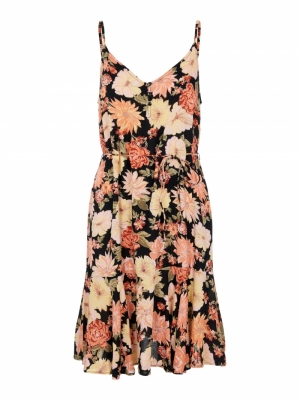 PCNYA SLIP BUTTON DRESS BF BC Black/BFL