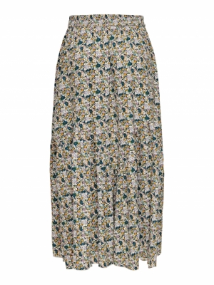 JDYMAGGIE MIA LONG HW SKIRT WV Black/MULTI FLO