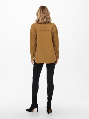 ONLMACI L-S SHACKET PNT Toasted Coconut
