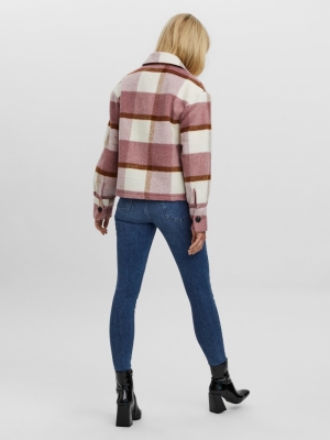 VMPERNILLE SHORT CHECK JACKET Mesa Rose/CHECK