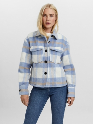 VMPERNILLE SHORT CHECK JACKET Birch/CHECKS