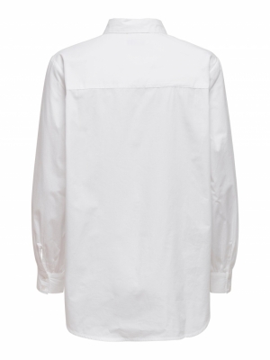 ONLNORA NEW L-S SHIRT WVN NOOS White