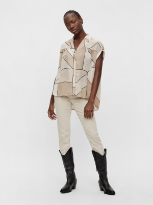 OBJCONSILIA S-L SHIRT EC PA .C Humus/CUBIST