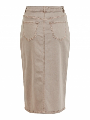 VISLIT AMY HW MIDI DENIM SKIRT Fungi