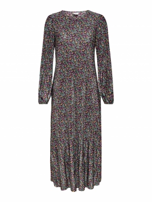 JDYBOA L-S MAXI DRESS JRS Smoke Green/FLO