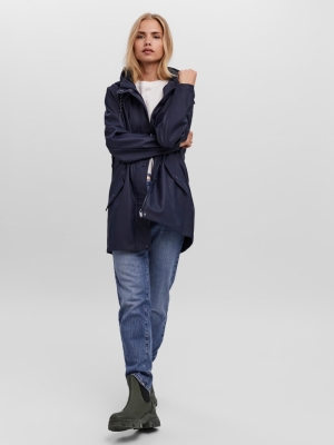 VMMALOU COATED JACKET Navy Blazer