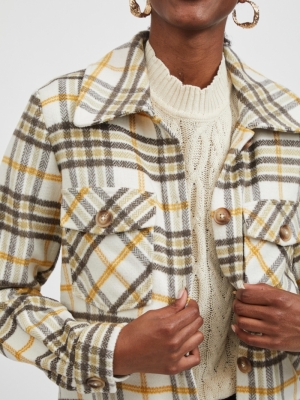 VIBIRA SHORT CHECK SHACKET-PB Khaki/WITH BIRC