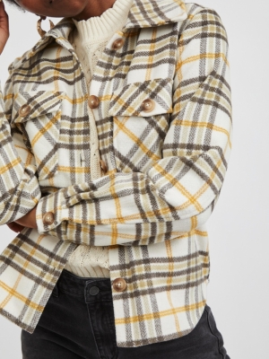 VIBIRA SHORT CHECK SHACKET-PB Khaki/WITH BIRC