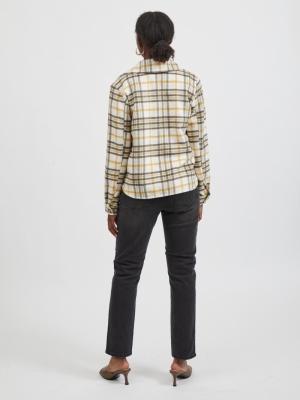 VIBIRA SHORT CHECK SHACKET-PB Khaki/WITH BIRC
