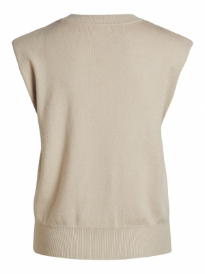 OBJDEVOE SL KNIT TOP 116 Silver Gray