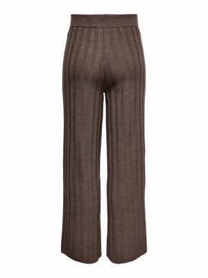 ONLNEW TESSA WIDE PANT KNT Chestnut/W. MEL