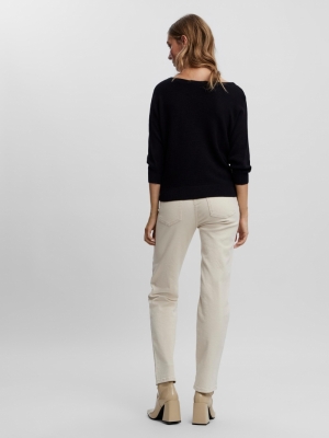 VMNEWLEXSUN 3-4 BOATNECK BLOUS Black
