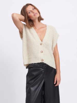 VIRANIA S-L KNIT VEST Birch
