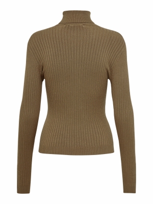 ONLKAROL L-S ROLLNECK PULLOVER Toasted Coconut