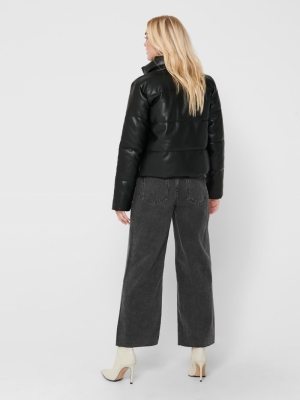 JDYTRIXIE FAUX LEATHER JACKET Black