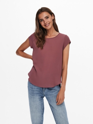 ONLVIC S/S SOLID TOP NOOS PTM Rose Brown