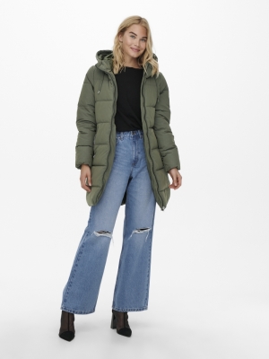 ONLDOLLY LONG PUFFER COAT OTW Grape Leaf