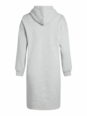 OBJKAISA L-S SWEAT DRESS 117 Light Grey Mela