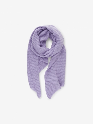 PCPYRON STRUCTURED LONG SCARF Lavender