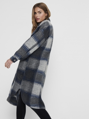 ONLANDREA X-LONG SHACKET CC OT Blue Graphite/L