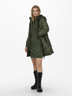JDYSKY PADDED HOOD JACKET OTW Forest Night/BL