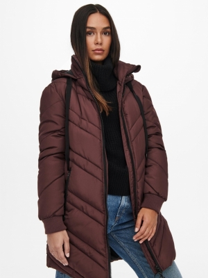 JDYSKY PADDED HOOD JACKET OTW Bitter Chocolat