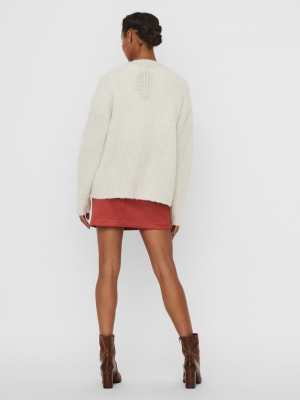 VMDAISY LS OPEN CARDIGAN GA BO Birch/SOLID