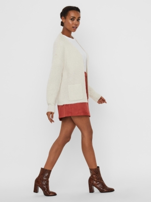 VMDAISY LS OPEN CARDIGAN GA BO Birch/SOLID