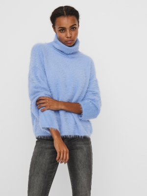 VMPOILU LS ROLLNECK BLOUSE BOO Grapemist