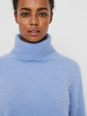 VMPOILU LS ROLLNECK BLOUSE BOO Grapemist