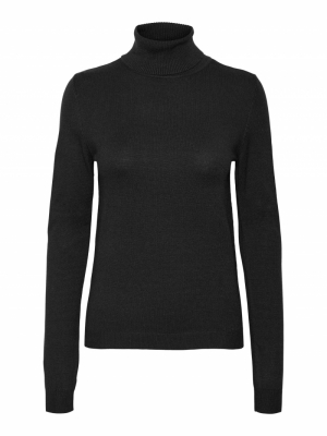 VMHAPPINESS LS ROLLNECK BLOU G Black