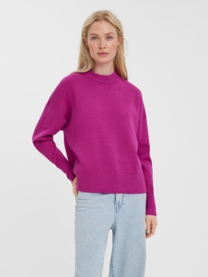 VMGOLD NEEDLE LOOSE LS O-NECK Wild Aster
