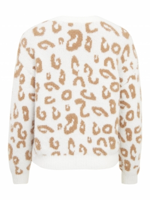 VILIONY L-S KNIT CARDIGAN-KA Cloud Dancer/LE