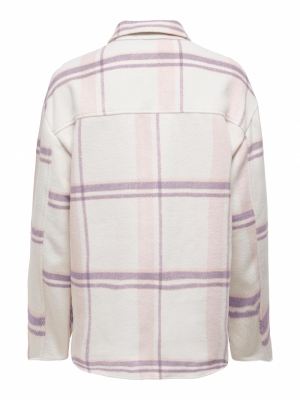 ONLMACI L-S CHECK SHACKET CC P Cloud Dancer/LA