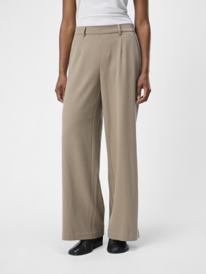 OBJLISA WIDE PANT NOOS Desert Taupe/CO