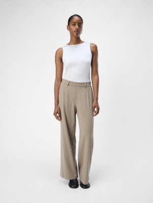 OBJLISA WIDE PANT NOOS Desert Taupe/CO