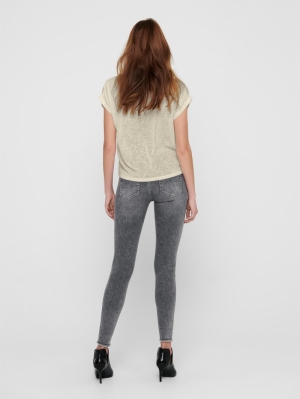 ONLLULA S-S O-NECK TOP NOOS Silver Lining